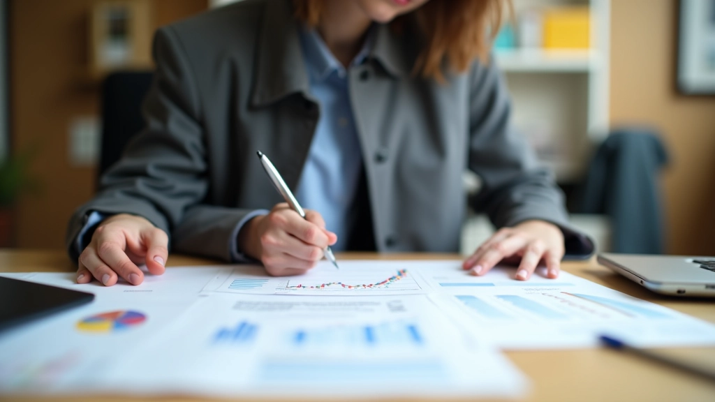 Ekonom pracující s analýzou ekonomických dat a zpráv
