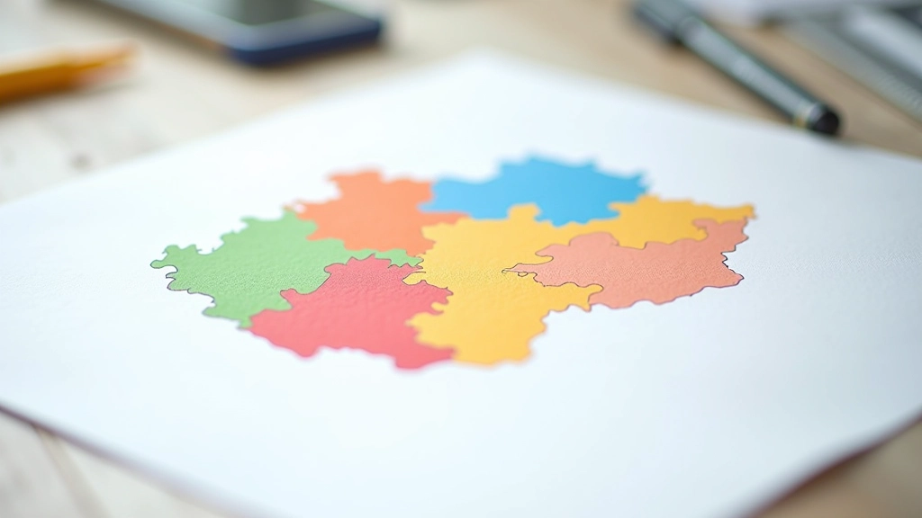 Mapa České republiky s různobarevnými regiony