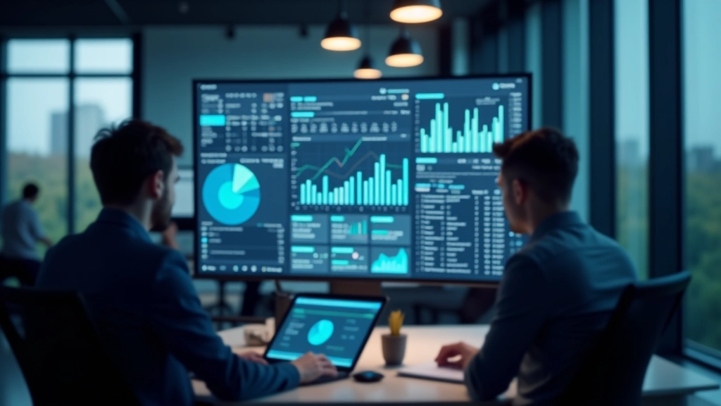 Moderní analytické centrum s týmem pracující na ekonomických datech